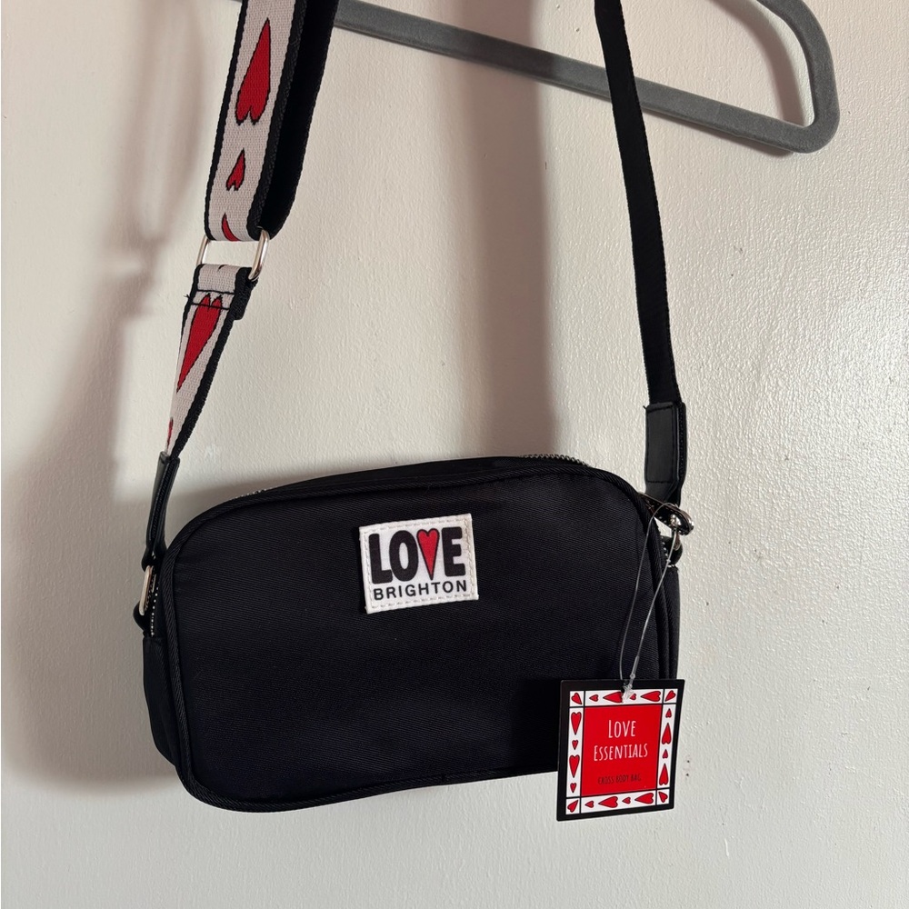 Brighton Black Crossbody with Heart Details